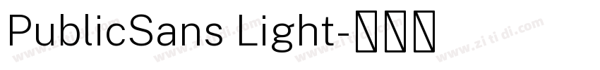 PublicSans Light字体转换